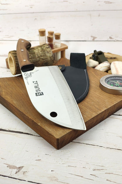 Sürmene Handmade Kitchen Cleaver Chef's Knife with Sheath