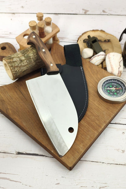 Sürmene Handmade Kitchen Cleaver Chef's Knife with Sheath