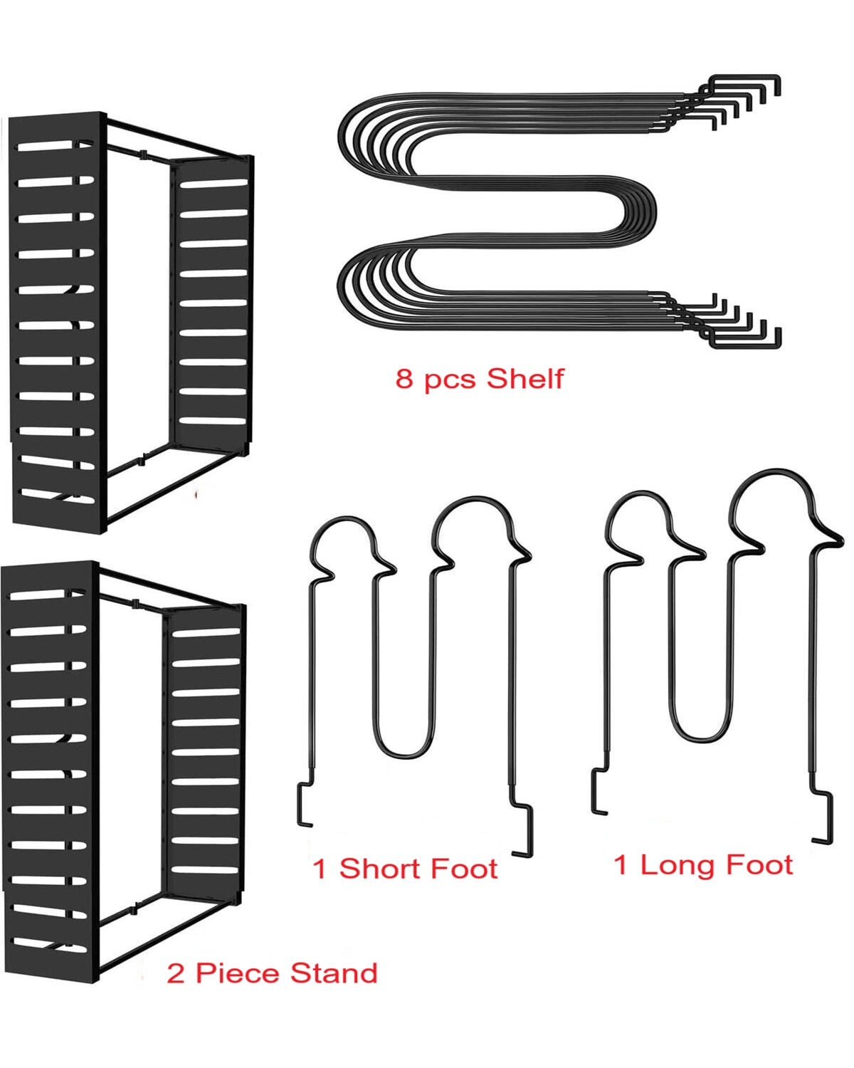 Pot and Pan Organizer Cabinet Inside and Outside 10 Tier Height Adjustable Shelves 6 Different Uses