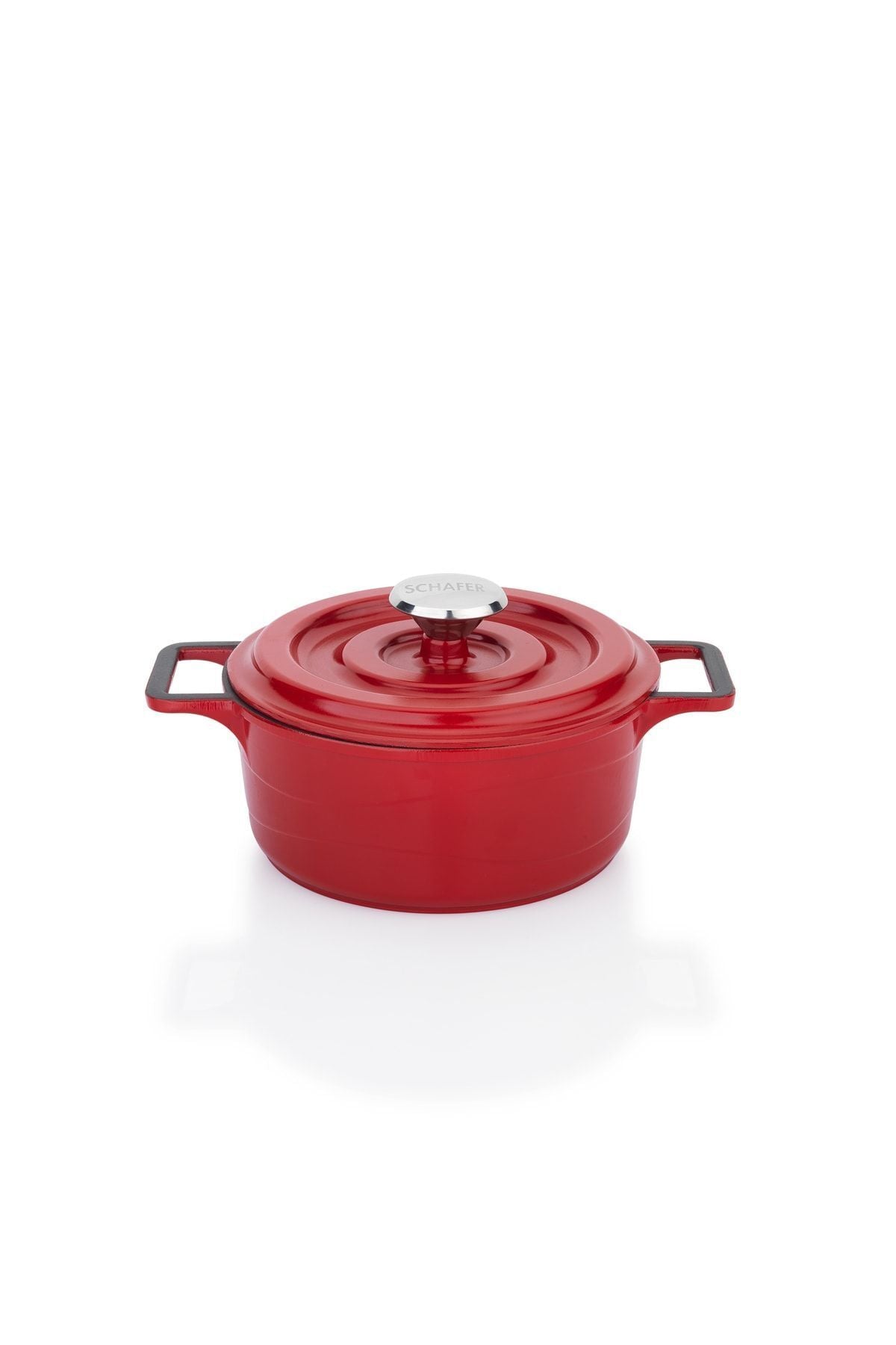 Schafer Pro Cast Mini Cast Iron Cookware Set 5 Piece-red