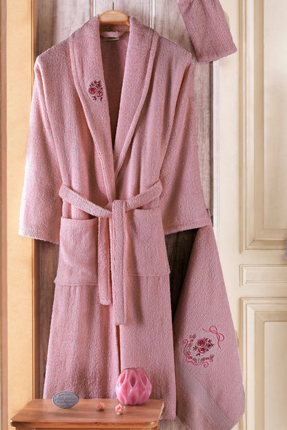 Cotton 8 Piece Family Turkish Cotton Bathrobe Set