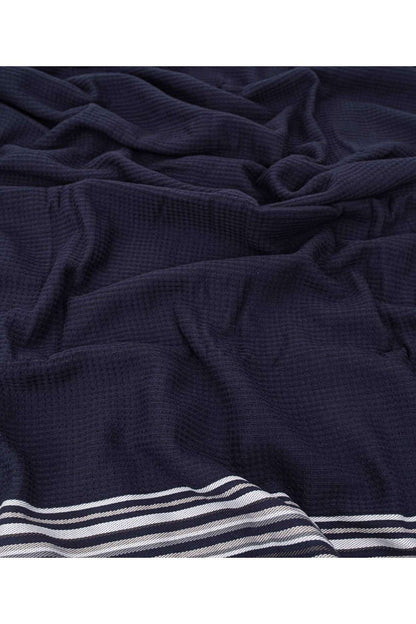 Limira Set of 4 Navy Blue Turkish Cotton Towel 2 Bathrobes (1 S-M)-(1 L-XL) 2 Towels 50x90 2241