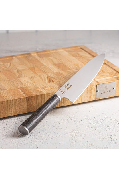 Zaika 4-Piece Wooden Leather Surface Magnetic Block and Knife Set