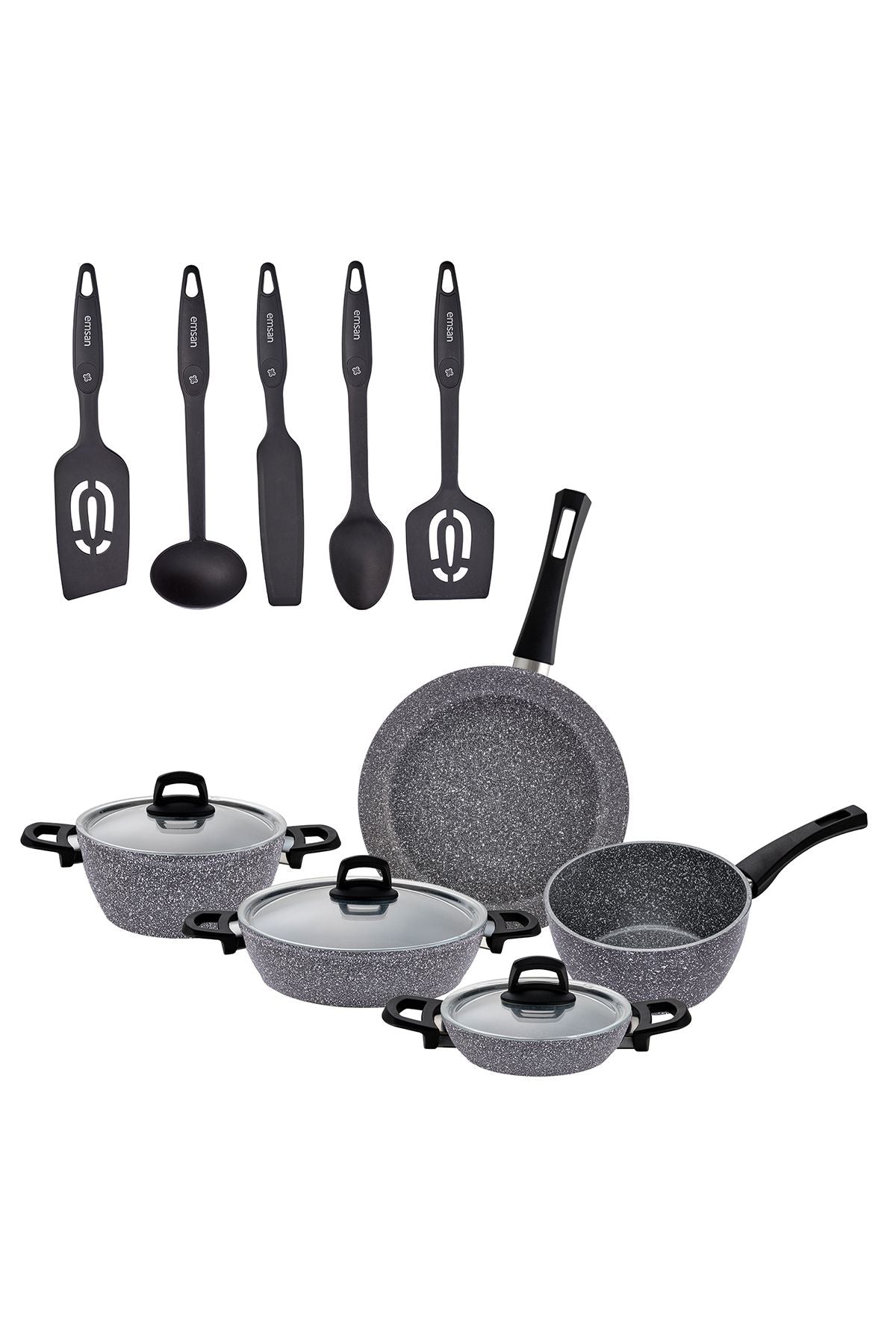 Emsan New Harmony 13 Piece Cookware Set Gray