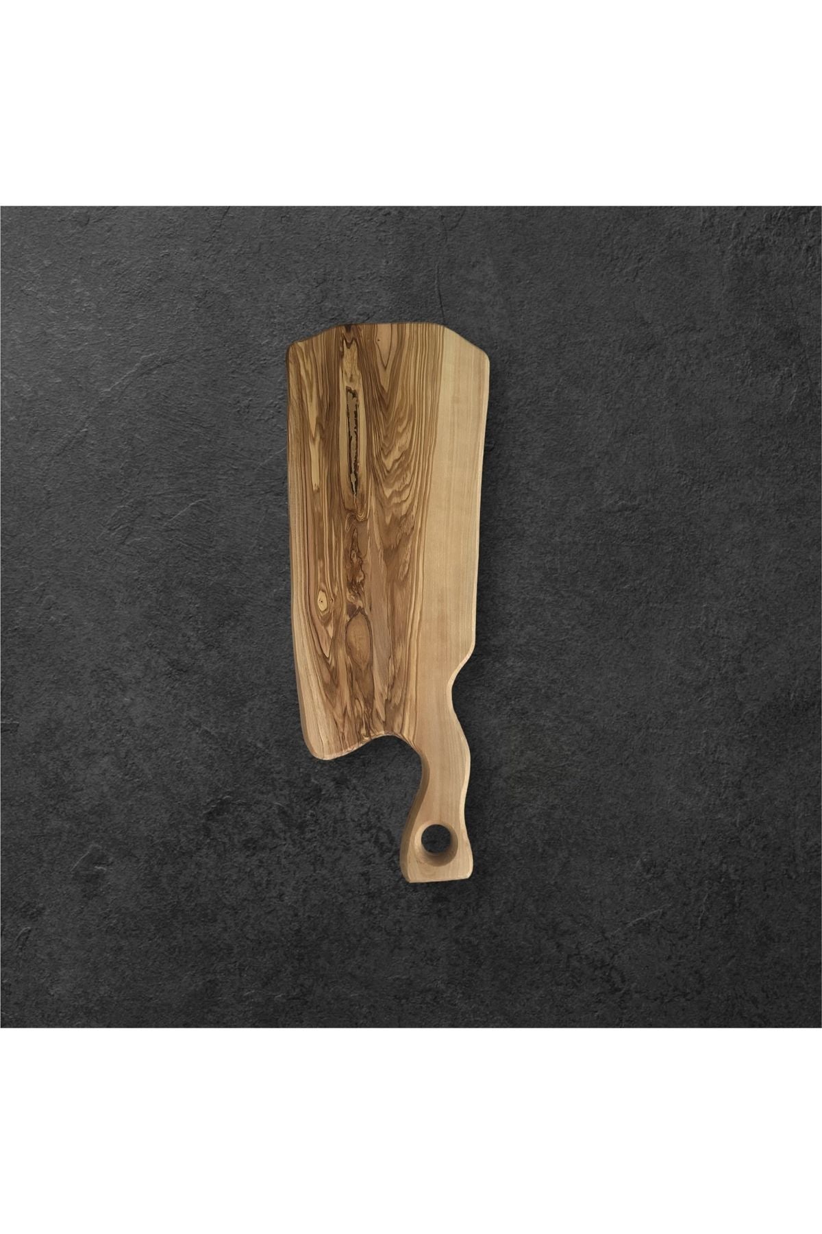 Olive Wood Handmade Cutting Board / Serving Board with Handle ZT10