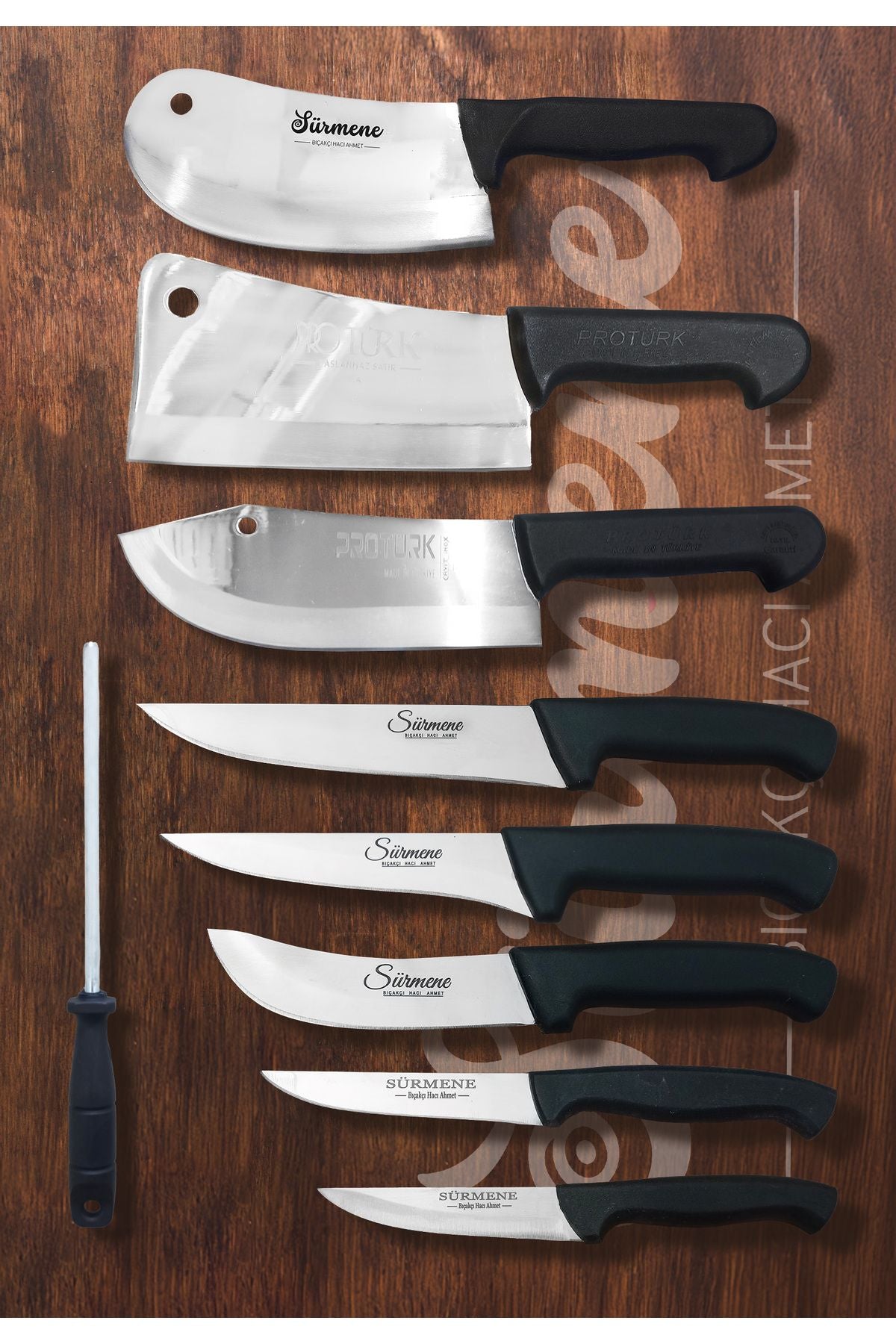 Sürmene 9 Piece Sürmene Multi-Purpose Dowry Kitchen Knife Set