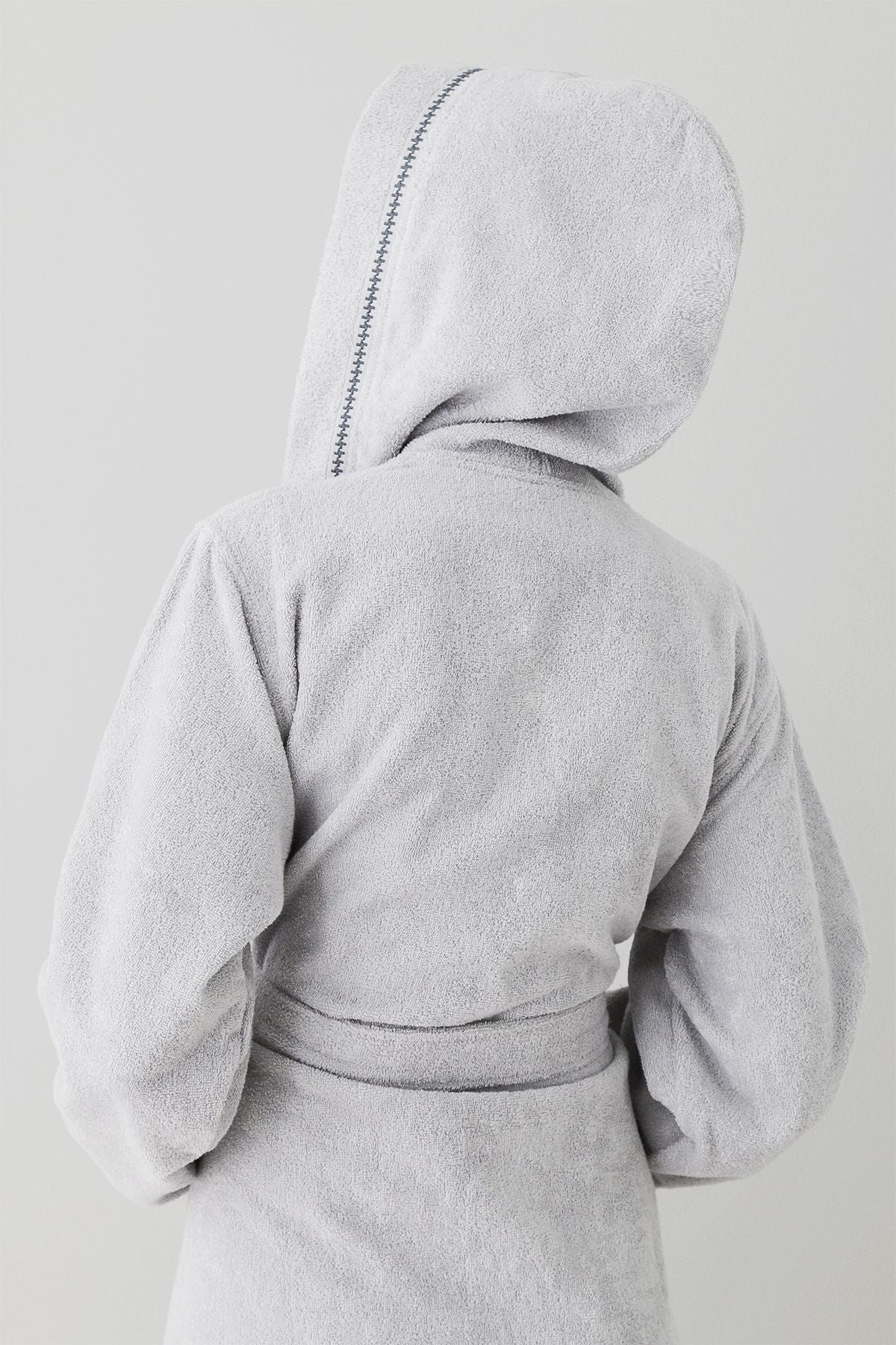 Profundo Robe Fog - Extra Soft, Modern and Special Design 100% Cotton Unisex Hooded Turkish Cotton Bathrobe