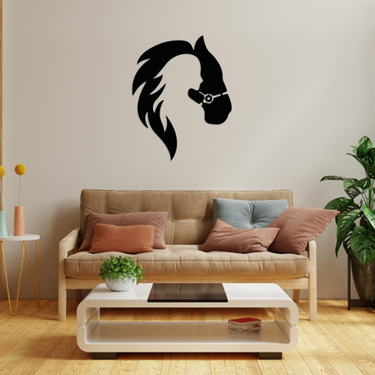 Horse and Woman Metal Wall Sign