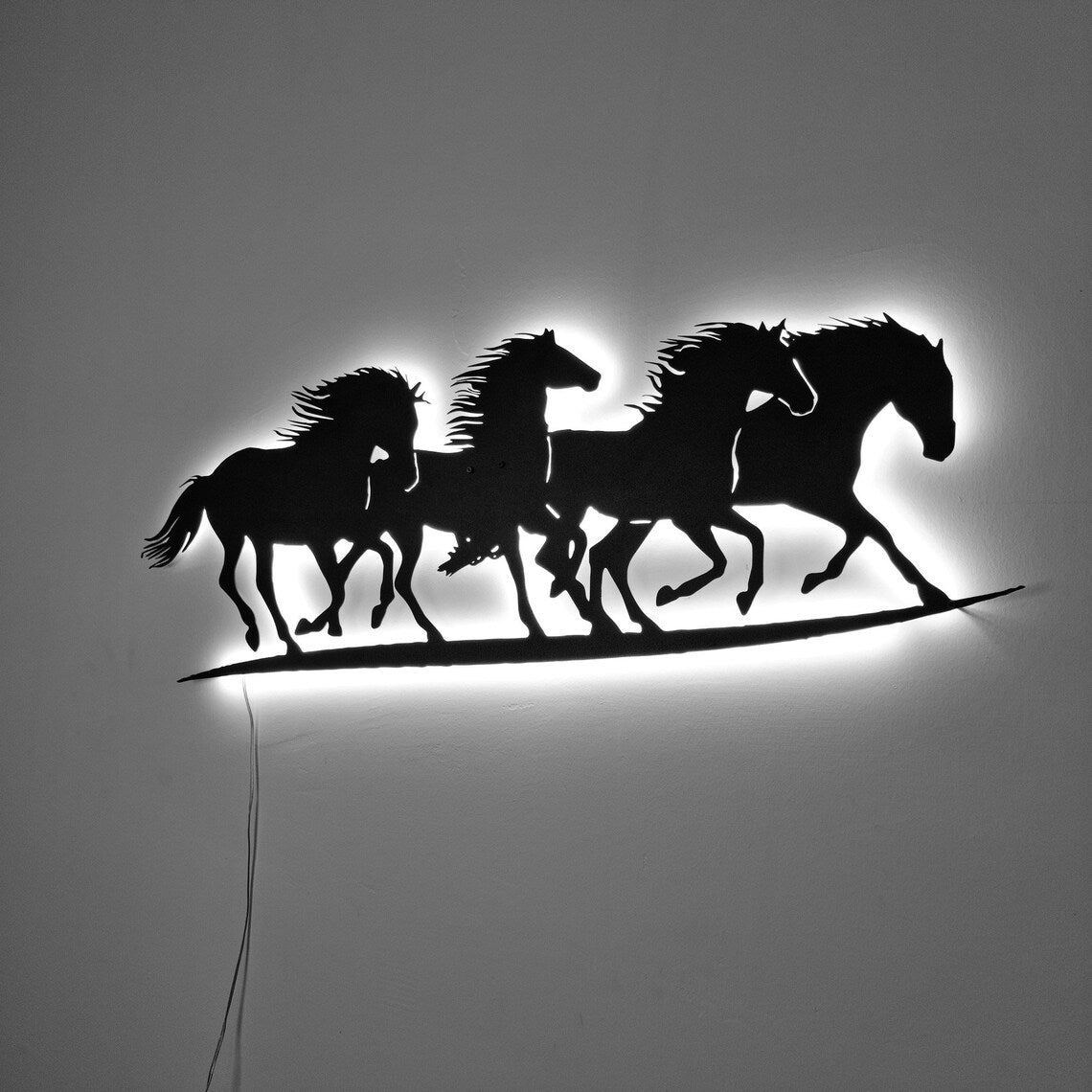 LED Horse hot Sculpture Metal Horse Sculpture