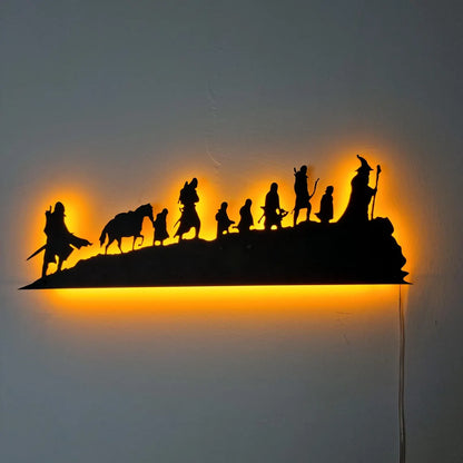 Fantasy Adventure LED Wall Art - Inspired by "The Lord of the Rings" - Home Decor