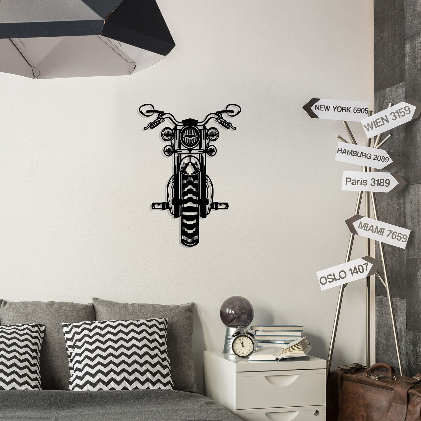 Motorcycle Metal Wall Decor